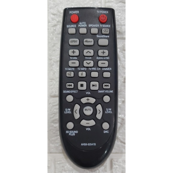 Samsung Other - Samsung Remote Control (AH59-02547B) for Select Samsung Sound Bars - Black